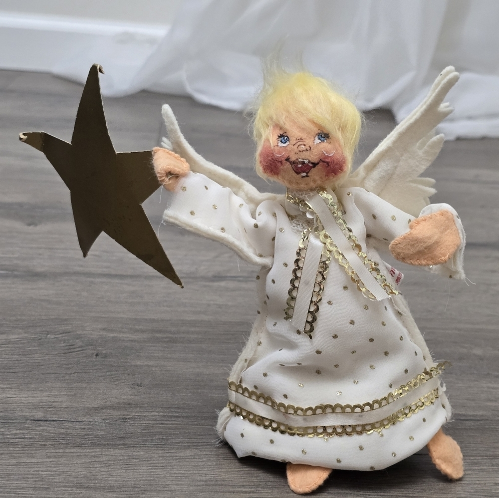 1976 Annalee Christmas Angel Tree Topper 8" Holiday Vintage Collectible